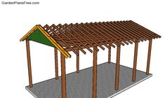 an image of a wooden structure that is under construction