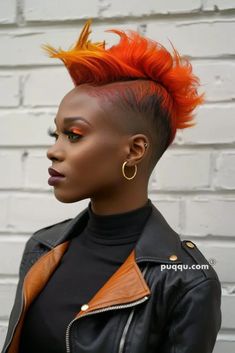 mohawk-haircut-for-women-102 Wavy Mohawk, Mohawk Haircut For Women, Natural Short Hairstyles, Be Unapologetically Yourself, Messy Pixie Haircut, Short Hairstyles For Black Women, Mohawk Haircut, Haircut For Women, Mohawk Styles