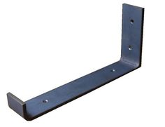 a metal shelf bracket on a white background