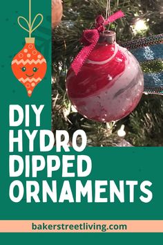 Easy to follow instructions and video.will get you on your way tp making your own custom ornaments. Hydro Dip Ornaments, Paint Dipping Diy, Dip Paint Diy, Dipped Ornaments Diy, Hydro Dipping Diy, Hydro Painting, Old Ornaments, Homemade Christmas Ornaments Diy, Christmas Dip