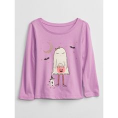 Soft Knit. Crewneck. Long Sleeves. Playful T-shirt For Fall Playtime, Playful T-shirt For Playtime In Fall, Pink Fall Playwear Top, Cute Fall T-shirt For Playtime, Cute Long Sleeve Tops For Playdate, Playful Fall Tops For Playwear, Cute Gap Crew Neck Top, Pink Gap Tops For Fall, Gap Pink Tops For Fall