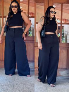 ** ANTES DE FAZER SUA COMPRA CERTIFIQUI-SE COM AS MEDIDAS DA CALÇA, ASSIM VOCÊ FAZ UMA COMPRA ASSERTIVA **  Calça Plus Size Feminina Pantalona Alfaiataria Cintura Alta Social  TAMANHO  Nossas formas são tamanho padrão de mercado. *Siga a tabela de medidas nas fotos ou clique em "Guia de tamanhos" em caso de dúvidas.  DEVOLUÇÃO FACILITADA Não serviu ou não gostou? Basta devolver a peça sem custo algum pelo Mercado Livre. Qualquer dúvida ou problema, contate-nos. Nossa equipe de atendimento estará Best Pants For Curvy Women, Plus Size Pants, Look Plus, Plus Clothing, Fashion Inspo, Ootd, Plus Size, My Style