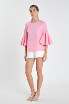 Get ready to take your wardrobe to the next level with our Ruffled Cotton Blend Top. Featuring a round neckline raglan sleeves with ruffled cuffs and a relaxed fit this top is the ultimate blend of comfort and style. Simply pull it over and instantly elevate any outfit. Made with a cotton blend this top is not only soft to the touch but also durable. Its versatile design makes it perfect for any occasion. Upgrade your look with this must-have top. Ideal for day or night work or play this top is Knitwear Trends, Knit Loungewear, Night Work, Strapless Bodycon Dress, Denim Sweater, Upgrade Your Look, Tweed Dress, Geek Chic, Leather Dresses