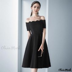 Olivia Mark - Elegant and Sensual Black Cocktail Dress for Formal Occasions and Gatherings Dresses For Formal Events, Short Black Cocktail Dress, Dress For Formal, Wedding Evening Gown, Black Evening Gown, Formal Parties, Evening Dresses Short, Evening Gowns Elegant, Black Evening Dresses