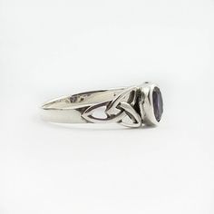 Amethyst RingSilver Celtic Natural Amethyst RingAmethyst Adjustable Silver Amethyst Ring With Stone Setting, Silver Adjustable Amethyst Promise Ring, Adjustable Silver Amethyst Promise Ring, Celtic Trinity Knot, Solitaire Rings, Trinity Knot, Amethyst Gemstone, Solitaire Ring, Birthstone