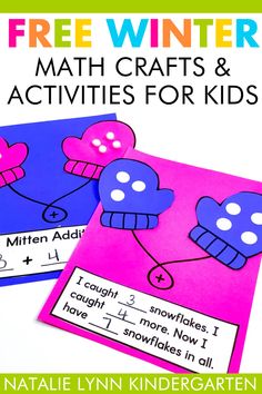 free winter math crafts and activities for kids