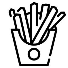 french fries in a bag icon