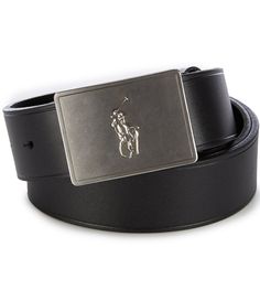 From Polo Ralph Lauren&#x2C; this belt features:single-prong metal bucklesingle metal keeperslightly pointed tipsignature Pony debossed at the tip1.5" wideleather Imported.Suggested belt size: Take your existing pants size and add two inches.E.g. if your pants size is 32&#x2C; purchase a size 34. Designer Silver Belt With Buckle Closure, Elegant Silver Belt With Metal Logo, Business Leather Belt Buckles With Metal Logo, Black Belt With Metal Logo, Leather Belt Buckles With Metal Logo For Business, Formal Black Belt With Metal Logo, Leather Business Belt With Metal Logo, Silver Belt With Buckle Closure For Formal Occasions, Formal Black Belt With Metal Pin Buckle