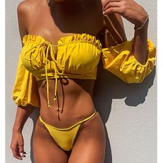 Bandeau Swimwear, Long Sleeve Swimwear, Sleeve Swimsuit, Ruffle Swimsuit, Swimwear Women, Womens Bathing Suits, Women Swimsuits, Bathing Suit, Bathing Suits