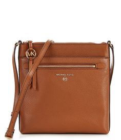 From Michael Kors&#x2C; the Jet Set Small North South Pebble Embossed Leather Flat Crossbody Bag features:pebble embossed leathertop zip closureinterior: 1 back slip pocket&#x2C; 6 front credit card pockets exterior: 1 back slip pocket&#x2C; 1 front zip pocket&#x2C; 1 front slip pocket adjustable crossbody strapapprox. 9" w x 9.25" h x 0.75" d bag; 21.5" - 23" - 25" strap dropapprox. weight 0. Brown Rectangular Bag With Grained Texture, Brown Grained Texture Rectangular Bag, Brown Leather Bag With Grained Texture, Crossbody Shoulder Bag With Grained Texture For Travel, Grained Texture Crossbody Shoulder Bag For Travel, Grained Texture Crossbody Travel Bag, Brown Travel Bag With Grained Texture, Brown Grained Travel Bag, Brown Grained Texture Travel Bag