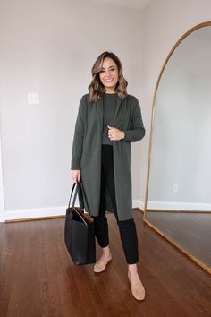 Outfits for Work from Quince - Pumps & Push Ups Sweatshirt Work Outfit, Winter Business Casual, Business Casual Winter