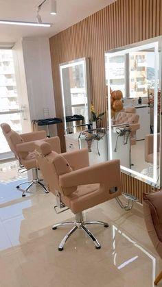 the salon is clean and ready for customers to use