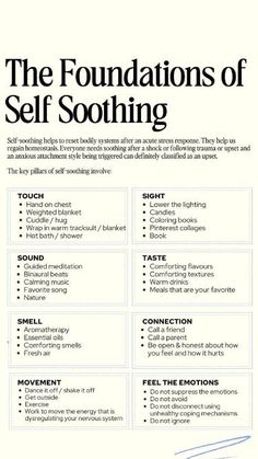 Self Soothing, Counseling Psychology, Counseling Resources, Therapy Worksheets, Therapy Tools, Mind Over Matter