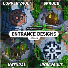 four different textures for the game's avatars, including an entrance and trees