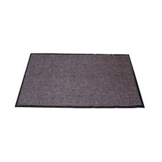 a gray rug on a white background