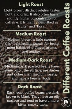 the coffee guide for dark roasters