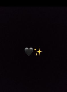 two stars and a heart in the dark