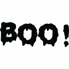 the word boo written in black ink on a white background