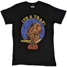 Star Wars Unisex T-Shirt: Ackbar It's A Trap 80s Tv, Drawing Bag, Alternative Metal, Digital Screen, Star Wars Tshirt, Star Wars Shirts, Screen Printing Designs, Short Styles, Pop Rock