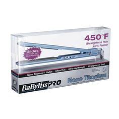 You are Buying a Brand New And factory Sealed Babyliss PRO #BABNT3072 NANO TITANIUM ULTRA THIN FLAT IRON 1".                                                         Description The ultra-thin profile of these high-tech irons makes them exceptionally lightweight and easy to work with. The extra-long 5" plates reach up to 450°F and allow for wider sections to be straightened, boosting speed and effectiveness while eliminating hand fatigue and increasing styling flexibility. Ultra-smooth titanium p Ceramic Heater, Hair Iron, Flat Iron, Slim Design, High Tech, Extra Long, Design, Hair Irons