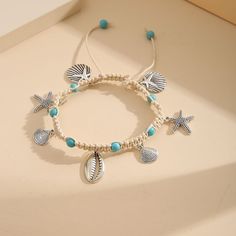 Gender:Women's; Quantity:1pcs; Theme:Starfish; Style:Elegant,Fashion,Casual / Sporty,Holiday,Artistic; Jewelry Type:Ankle Bracelet; Occasion:Daily,Holiday,Date,Party Evening,Beach; Material:Alloy; Coat Bust:2318; Design:Retro; Listing Date:08/21/2023 Summer Bracelets With Starfish Charm, Starfish Charm Bracelets For Beach Season, Casual Star Jewelry For Summer, Casual Star-shaped Summer Jewelry, Casual Summer Star Shaped Jewelry, Adjustable Star Bracelets For The Beach, Star-shaped Summer Beach Jewelry, Bohemian Star-shaped Jewelry For Vacation, Silver Bohemian Bracelets For Beach Season