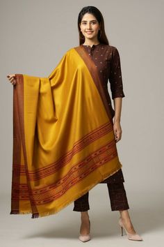 Item Description  Item - 1 PC Wool Reversible Kullu Shawl Fabric - Wool Pattern :- Solid  Color :- Mustard Yellow Weight - : 0.380 Kg (Approx) Size : 80" x 40" Inches ( 203 X 101 Cm) (Approx) Wash Care - Dry Clean / Hand Wash in Cold Water Product Description * Beautiful Designs, made From Rare High Quality Materials. Each Piece is A Testimony To Superior Craftsmanship And Skillful Weaving. Used :- Shawl, Meditation Wrap, Winter Blanket, AC Throw, Kullu - Khaddi weave inspired from the design la Oversize Scarf, Meditation Shawl, Winter Blanket, Winter Blankets, Wool Wash, Oversized Scarf, Wool Shawl, Shawl Pattern, Design Language