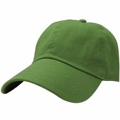 NEWHATTAN BRAND 100% Cotton One Size Fit All Adjustable Back Strap Sewn eyelets in each side for ventilation Classic Green Baseball Cap For Outdoor, Summer Dad Hat In Solid Color, Solid Color Summer Dad Cap, Classic Green Adjustable Baseball Cap, Classic Green Baseball Cap One Size, Classic Green Baseball Cap, Basic Solid Color Hats For Spring, Classic Flat Bill Baseball Cap For Summer, Green Six-panel Baseball Cap For Spring