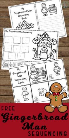 gingerbread man sequenced worksheet with free printables