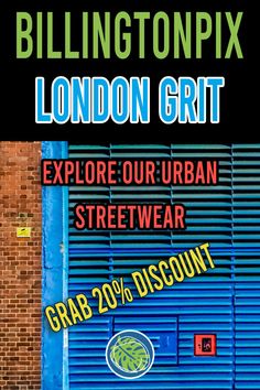 an advertisement for the london grit streetwear store