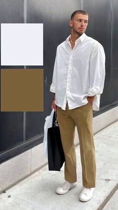 shade combos outfit Check more at https://howcandothis.com/manstyle/shade-combos-outfit/ Korean Men Style Outfits Casual, Softy Outfits, White Shirt Outfit For Men, Outfit Inspiration Men, Office Outfit Men, Outfit Ideas Streetwear, Men Outfit Ideas