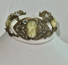 Antique Art Deco Czech Yellow Star Sapphire Glass Antiqued Brass Bracelet 7 1/4” | eBay Czech Glass Jewelry, Accessory Inspo, Vintage Cuff Bracelet, Yellow Star, Beautiful Costumes, Brass Bracelet, Star Sapphire, Antique Art Deco, Vintage Costume Jewelry