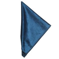 a blue pocket square on a white background