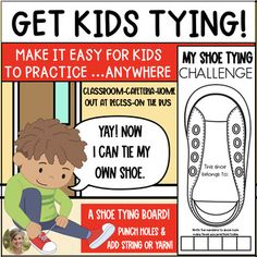 a poster with instructions on how to make shoes for kids