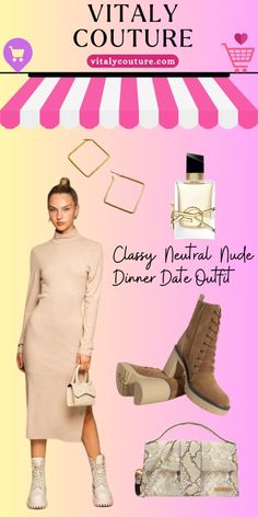 Discover the perfect classy neutral nude dinner date outfit on vitaly couture! Elevate your style with chic neutrals for your next evening rendezvous. Find out where to shop this sophisticated ensemble and make a statement effortlessly. Explore fashion tips, outfit ideas, and style inspiration for your next elegant affair. From timeless pieces to trendy accessories, this blog post has everything you need to create an unforgettable look. Elevate your date night outfit with this classy look. Date night outfits 2024 | neutral nude outfits | neutral outfits | dinner date outfits Look Date, Dinner Date Outfit, Outfits Neutral, Outfit Dinner, Nude Outfits