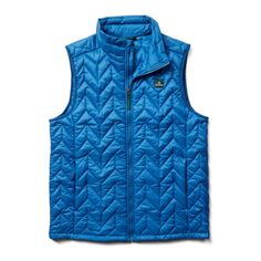 Alpine Insulated Vest In Bright Blue Wolverine Durable Ripstop: Durable Ripstop For Long-Lasting Wear Primaloft Silver Insulation: This Packable, Breathable And Water-Resistant Insulation Regulates Comfort During Intense Activity Chevron-Quilting Pattern: Chevron Quilting Pattern Traps Heat And Reduces Bulk Water Resistant: Fabric Repels Water On Contact To Help Keep You Dry 100% Recycled Polyester Ripstop, 45 Gsm; 1.3 Oz. Durable Water Repellant (Dwr) Primaloft Silver Insulation; 133 Gsm Ykk Vi Sleeveless Outerwear For Hiking In Fall, Sleeveless Fall Hiking Outerwear, Sleeveless Outerwear For Fall Hiking, Sleeveless Fall Outerwear For Hiking, Sleeveless Hiking Vest Outerwear, Sleeveless Hiking Vest, Blue Sleeveless Vest For Outdoor Activities, Blue Sporty Sleeveless Outerwear, Casual Blue Vest Outerwear