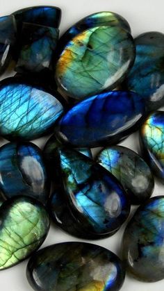 blue and green tear shaped glass beads