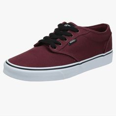 Vans Authentic Classic Red Maroon Burgundy Low Top Casual Shoes Size 10 1/2 New Without Box Red Wine Vans, Vans Old School Shoes, Maroon Vans, Maroon Shoes, Vans Skate Shoes, Green Vans, White Sneakers Men, Vans Skate, Burgundy Shoes