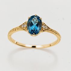 Title: London Blue Topaz Ring, Vintage Gold-Plated Floral Promise Ring, Art Deco November Birthstone Ring, CZ Anniversary Gift for Women Description: This exquisite London Blue Topaz Ring is a stunning blend of vintage charm and modern elegance. Crafted with a gold-plated floral design, this Art Deco-inspired ring features a mesmerizing London Blue Topaz--the perfect November birthstone. Adorned with sparkling Cubic Zirconia (CZ) accents, this promise ring shines with beauty and sophistication. November Birthstone Ring, London Blue Topaz Ring, Vintage Style Rings, Ring Art Deco, November Birthstone, Gold Plated Rings, Blue Topaz Ring, London Blue Topaz, London Blue