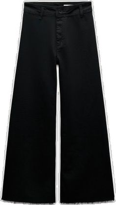 Black Cropped Jeans For Work, Casual Black Cropped Jeans For Workwear, Zara Black Jeans For Work, Zara Black Jeans For Workwear, Zara Cotton Jeans For Streetwear, Marine Straight Jeans, Jean Collection, Trench Coat Dress, Woman Jeans