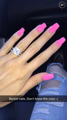 Follow me on Pinterest, IG, and Twitter for more! @Pinkerbella187 Pink Nail Polish, Pink Nail Designs, Pink Acrylic Nails, Pink Nail, Fabulous Nails, Matte Nails, Gorgeous Nails, Cute Acrylic Nails, Love Nails