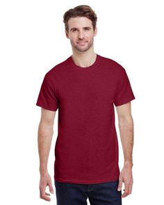 Adult Ultra Cotton® 6 oz. T-Shirt - ANTIQ CHERRY RED - L | Gildan Ultra Cotton T-Shirt in Cherry Red Size Large 0, 2000 Blank Apparel, Blank T Shirts, Wholesale Shirts, Orange Sapphire, Custom Tees, Green Jade, Ash Grey, Cherry Red, Polished Look