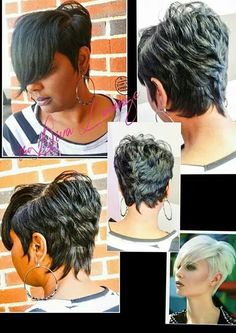 Love it.... Fierce Hairstyles, Sassy Hairstyles, Short Hairdos, Nice Hair, Haircut Styles, Short Hair Color, Short Hairstyle