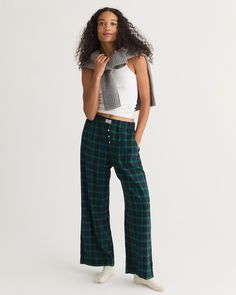 J.Crew: Flannel Pajama Pant In Black Watch Tartan For Women Aesthetic Plaid, Pants Aesthetic, Black Watch Tartan, Flannel Pajama Pants, Half Shirts, Best Pajamas, Flannel Pants, Women Y2k, Pajama Pant