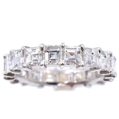 Beautiful 18 square shape diamonds set in platinum with common prong style. Each diamond is 0.29 carat with total weight of 5.25 carat Diamonds are E/F color and VS clarity Ring size is 5.3/4 Width is 5mm Eternity Band Set, Contemporary Wedding Rings, Expensive Jewelry Luxury, Stackable Wedding Bands, Diamond Eternity Band, Fine Diamond Jewelry, Contemporary Ring, Diamond Jewelry Designs, Jewelry Luxury