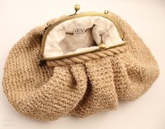 the purse is made out of knitted material