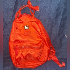 Brand New Nwot Pristine Condition Never Used Collectors Item No Longer Available In Stores Dimensions 11" H X 7.75" L X 4.5" D | 28 X 20 X 11.5cm (Approx.) Ships Same Day Or Following Business Day Smoke Free Home Custom Bundles Available Upon Request Red Nylon Backpack For Everyday, Red Nylon School Bags, Red Backpack With Removable Pouch For On-the-go, Red Nylon Bags For Back To School, Red Nylon Back-to-school Bags, Red Bags For Back To School, Red School Bag With Detachable Strap, Red Nylon Shoulder Bag For School, School Backpack With Removable Pouch In Red