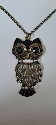 Owl Necklace_result Owl Necklace 2013, Tumblr Emo, Owl Outfit, Necklace Outfit, Owl Necklace, Charm Necklaces, Charm Necklace, United Kingdom, Etsy Accessories