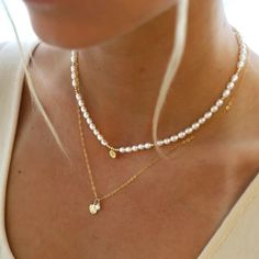 Available in Gold and Silver, sold separately. Length: 18"L All Natural Cleaners, Jewlery Necklace, Jewelry Materials, Mothers Day Flowers, Seashell Necklace, Notebook Gifts, Dining Accessories, Necklace Online, Gold Filled Chain