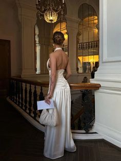 Leslie Dress Wedding Gown Simple Elegant, Wedding Gown Simple, Grp Port, Facebook Layout, Twitter Header Aesthetic, Pfp Icons, Elegant Styles, Halter Maxi Dress, Backless Design