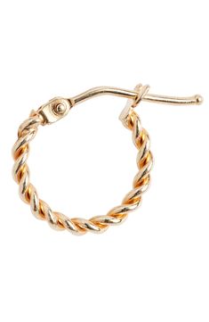 Handcrafted in 14-karat gold, these large and beautifully textured hoops make a timeless accessory. Style Name:Bony Levy 14K Gold Small Twisted Rope Hoop Earrings (Nordstrom Exclusive). Style Number: 5892512. Small Hoop Hinged 14k Gold Jewelry, 14k Gold Small Hoop Hinged Jewelry, Small Hinged Hoop Earrings In Yellow Gold, Yellow Gold Hoop Jewelry With Gold Clasp, Yellow Gold Small Hinged Hoop Earrings, Yellow Gold Small Hoop Hinged Earrings, Gold Small Hinged Hoop Earrings, 14k Gold Hinged Hoop Jewelry, Yellow Gold-plated Hoop Earrings With Lever Back